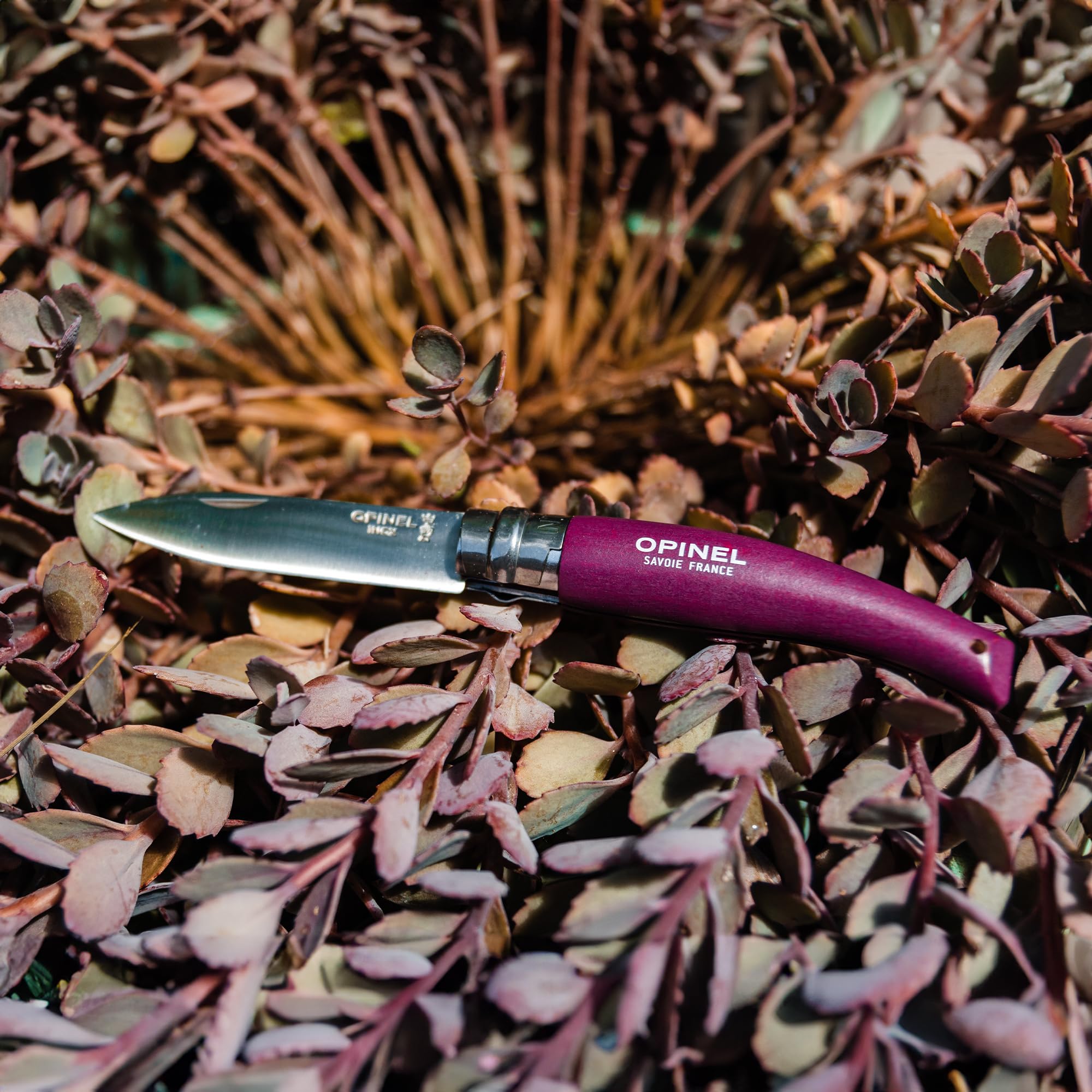 Opinel 3 Piece Gardening Tool Set - No. 12 Folding Saw, No. 8 Pruning Knife, No. 8 Garden Knife - Vibrant Painted Handles, Stainless Steel and Carbon Steel Blades - Made in France - Image 8