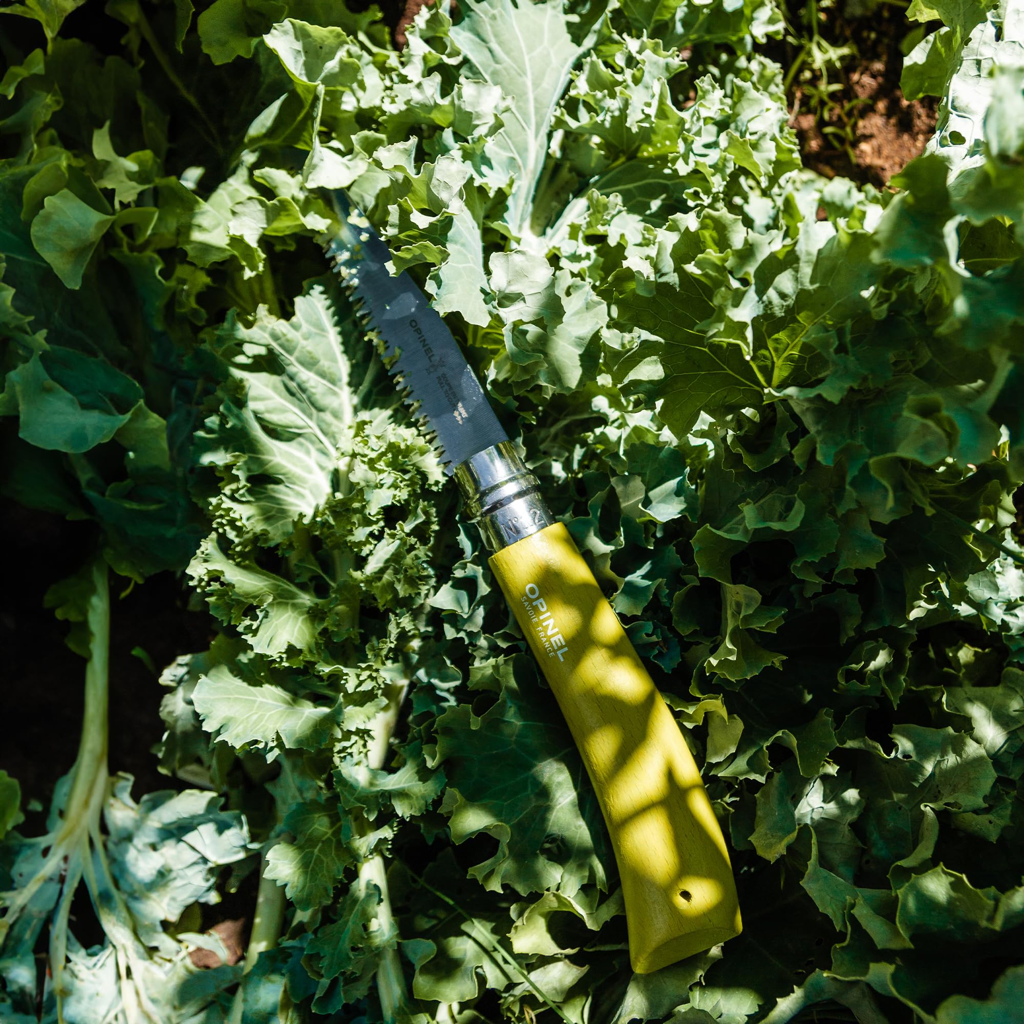 Opinel 3 Piece Gardening Tool Set - No. 12 Folding Saw, No. 8 Pruning Knife, No. 8 Garden Knife - Vibrant Painted Handles, Stainless Steel and Carbon Steel Blades - Made in France - Image 9