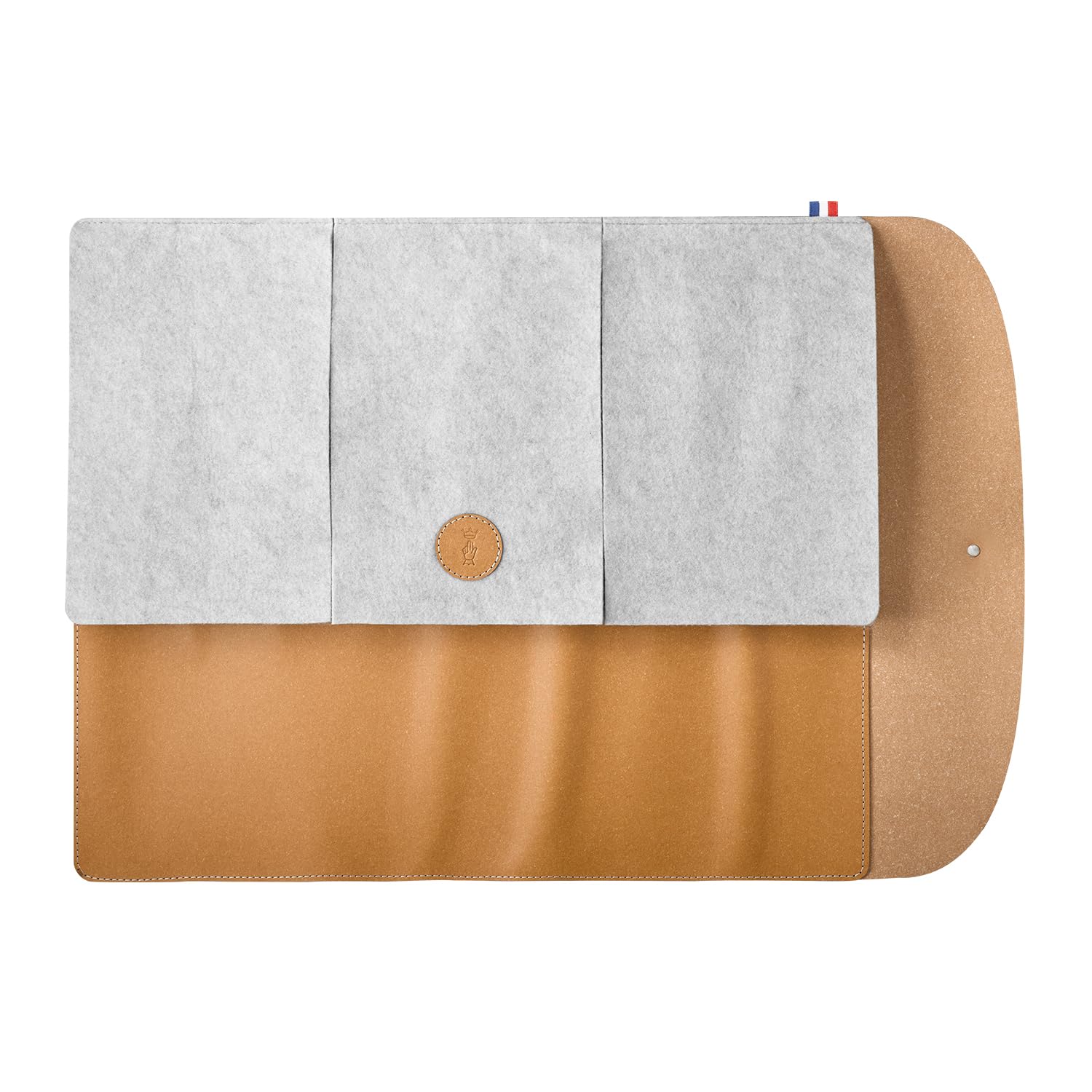 OPINEL 8 Slot Recycled Leather Knife Roll, Fits up to 8 Chef Knives, Made in France - Image 4