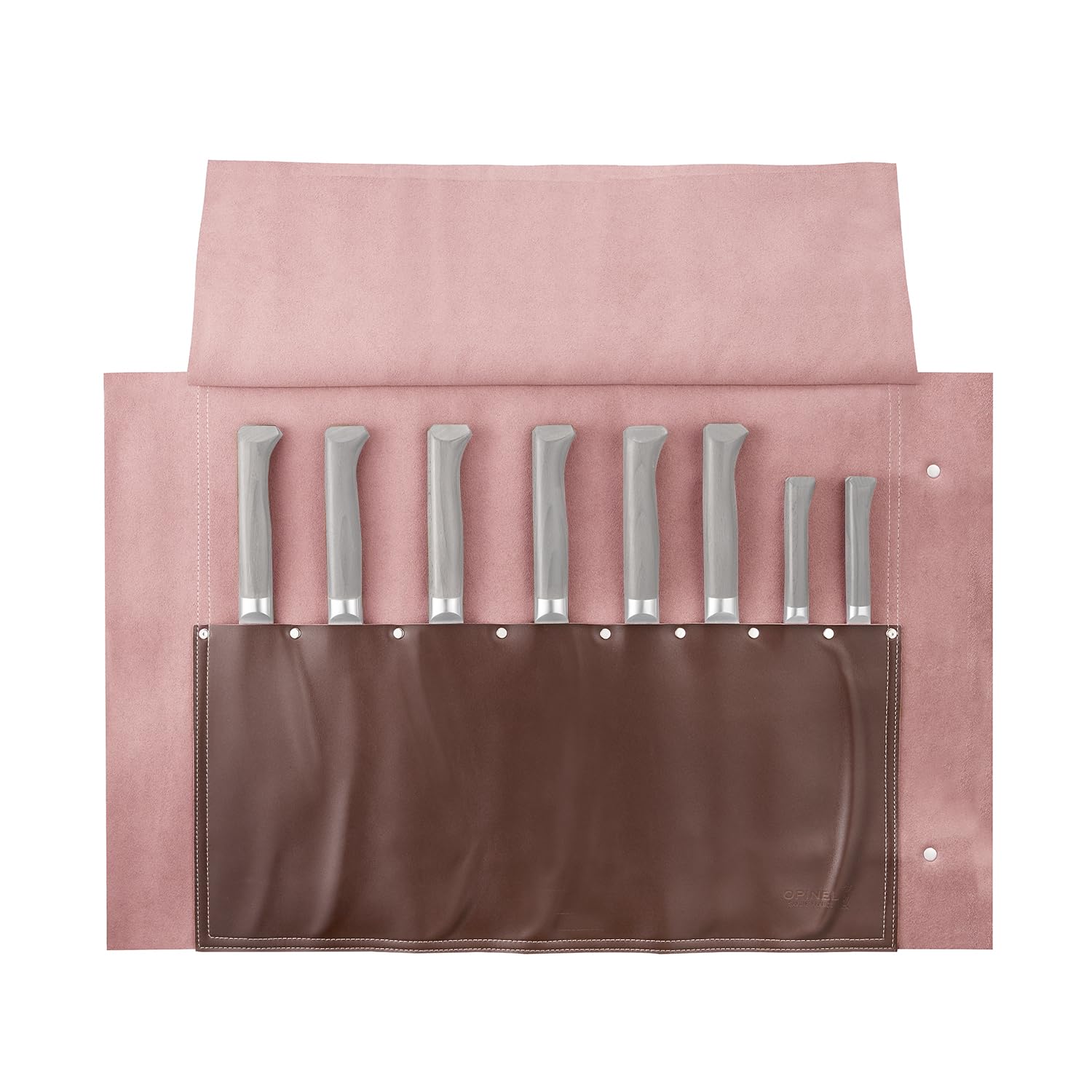 OPINEL 8-Slot Synthetic Leather Chef and Kitchen Knife Roll, Safe and Classic Knife Storage - Image 4