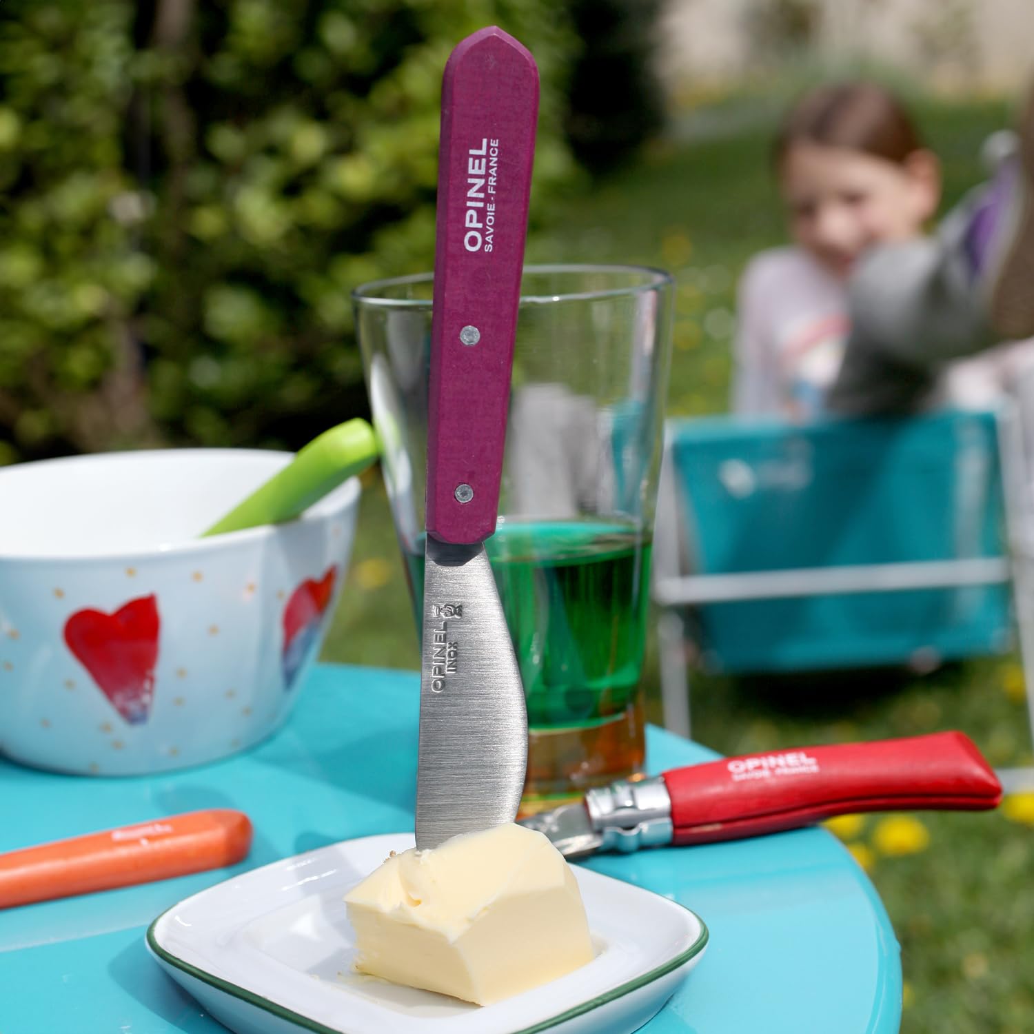 OPINEL Essential No.117 Spreading + Butter Knife, Painted Hornbeam Wood Handles, Made in France (Natural) - Image 6