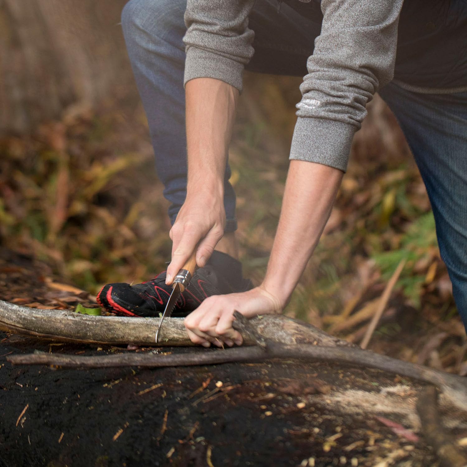Opinel Folding Saw - Gardening and Camping Folding Carbon Steel Saw with Beechwood Handle - Image 6