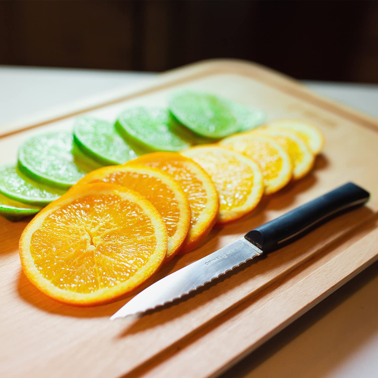 OPINEL Intempora 4 Inch Serrated Paring Knife, Serrated High Carbon Steel Blade, Easy to Handle, Full Tang Construction, Ideal for Cutting Tough Skins, Made in Portugal - Image 3