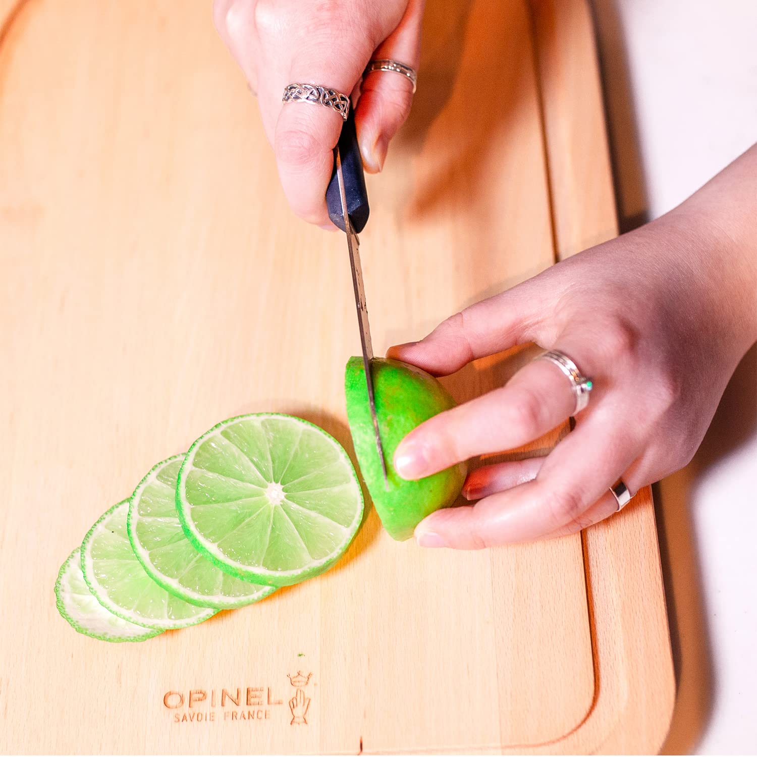 OPINEL Intempora 4 Inch Serrated Paring Knife, Serrated High Carbon Steel Blade, Easy to Handle, Full Tang Construction, Ideal for Cutting Tough Skins, Made in Portugal - Image 4