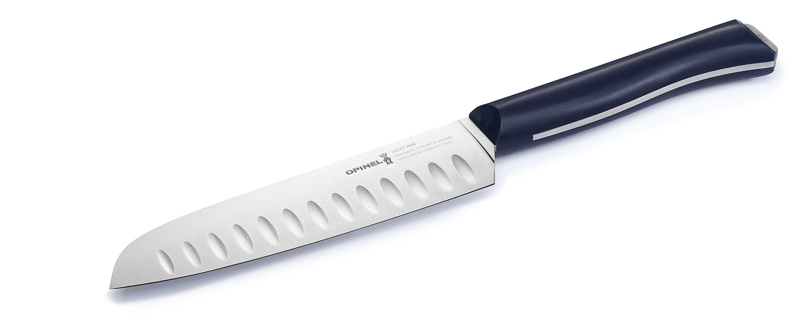 Opinel Intempora Santoku Knife – Full Tang Kitchen Knife for Slicing Vegetables, Meat, Blade Divots to Prevent Sticking, Sandvik Steel, Made in Portugal - Image 4