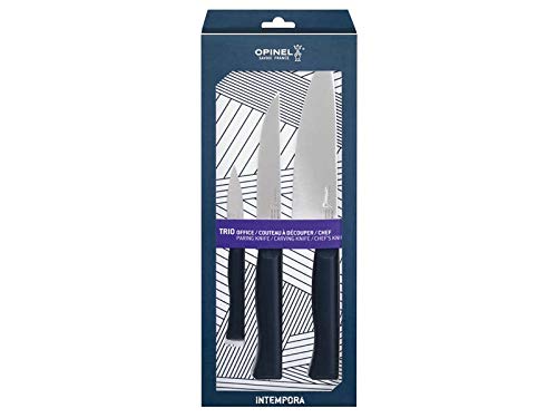Opinel Intempora Trio Set - Chef Knife, Carving Knife, Paring Knife, Three Piece Set, Full Tang Construction, Made in France - Image 3