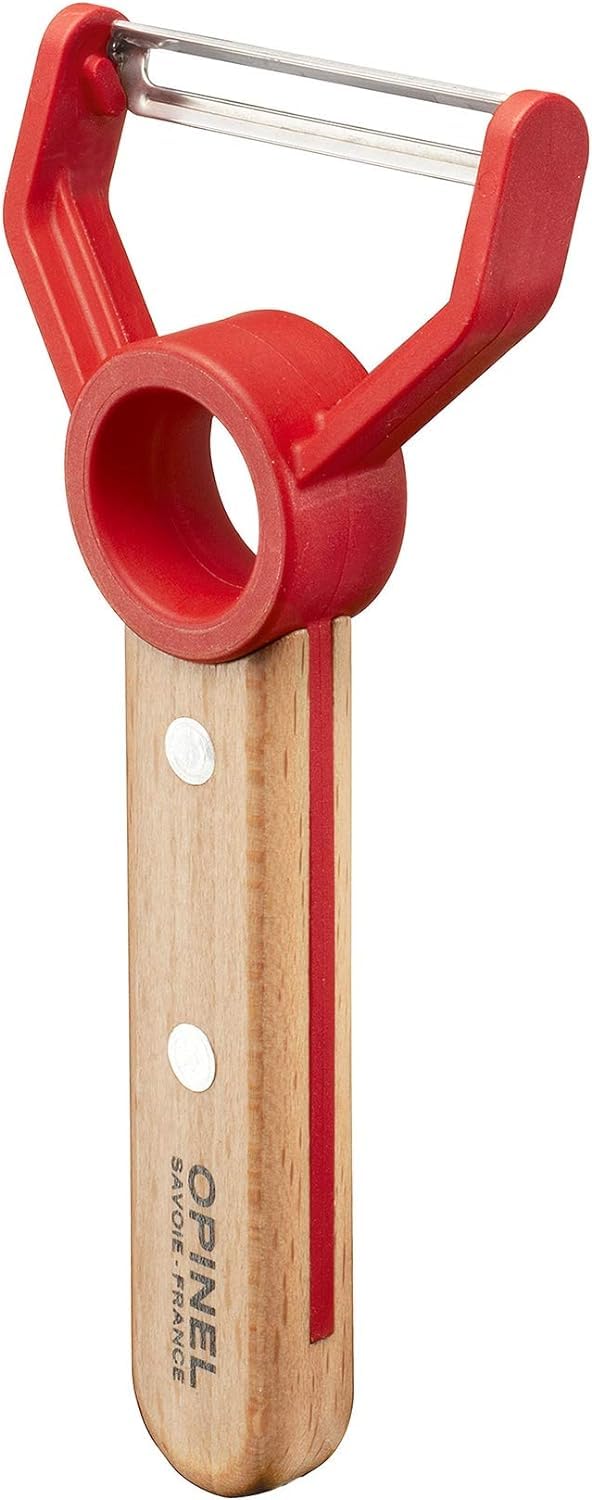 Opinel Le Petit Chef Complete 3 Piece Kitchen Set, Chef Knife with Rounded Tip, Fingers Guard, Peeler, For Children and Teaching Food Prep and Kitchen Safety, Made in France - Image 4