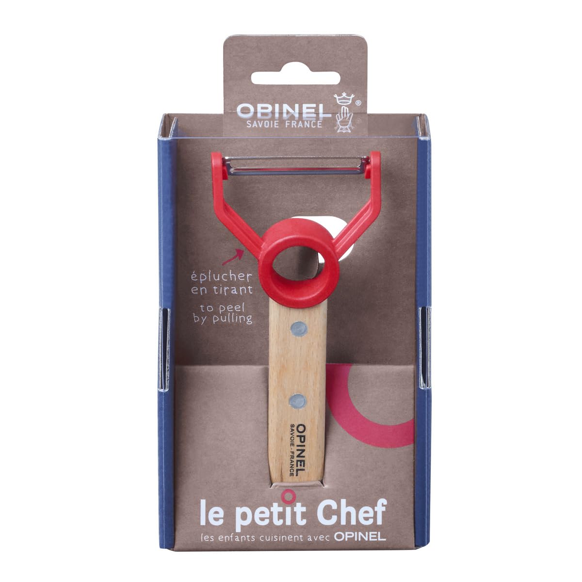 Opinel Le Petit Chef Peeler For Children and Teaching Food Prep and Kitchen Safety, Made in France - Image 3