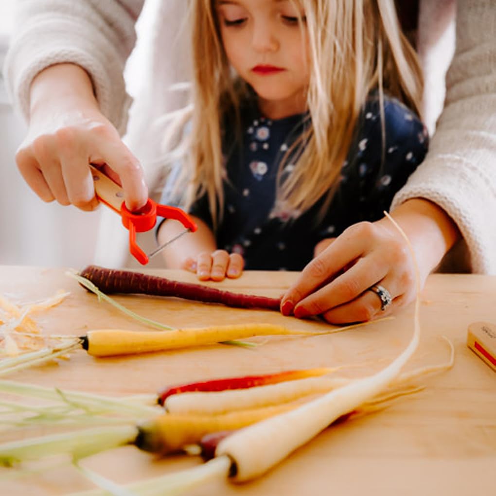 Opinel Le Petit Chef Peeler For Children and Teaching Food Prep and Kitchen Safety, Made in France - Image 8