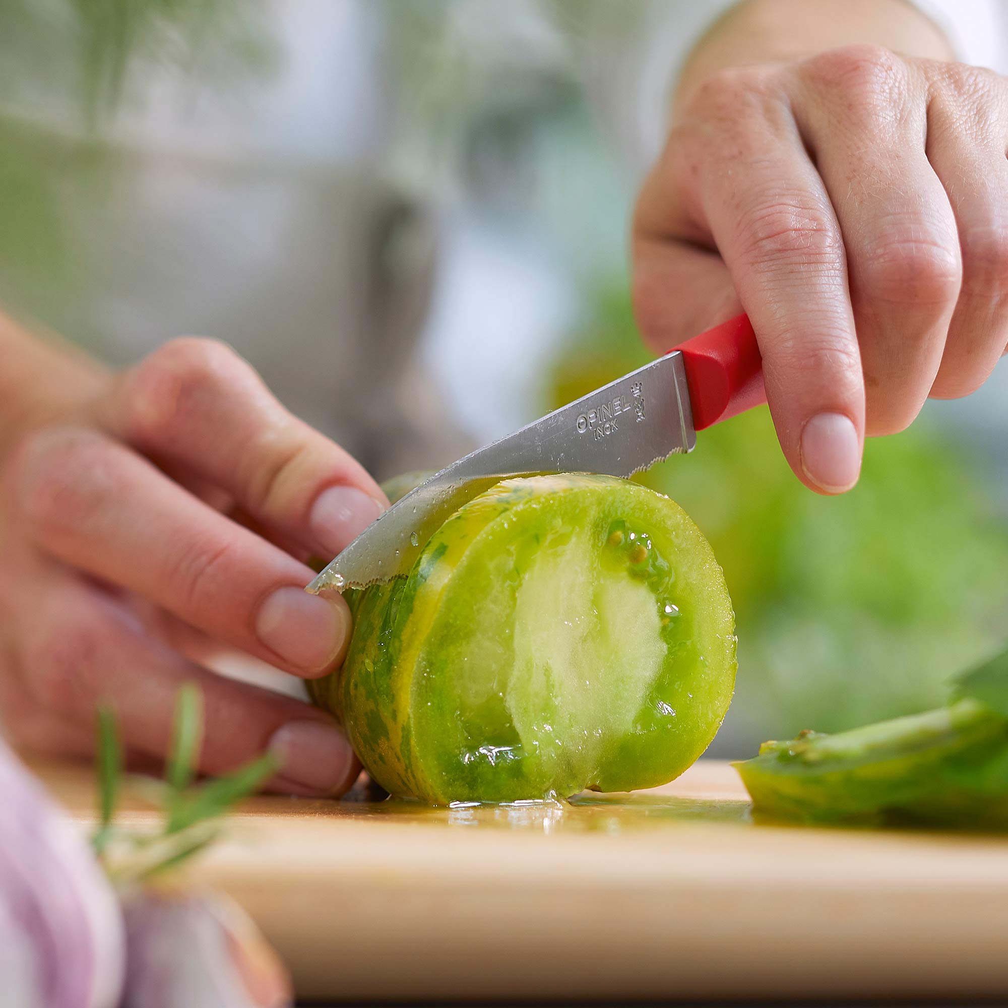 Opinel Les Essentials+ No. 313 Serrated Paring Knife, Corrosion Resistant + Dishwasher Safe, Made in France, Red - Image 8