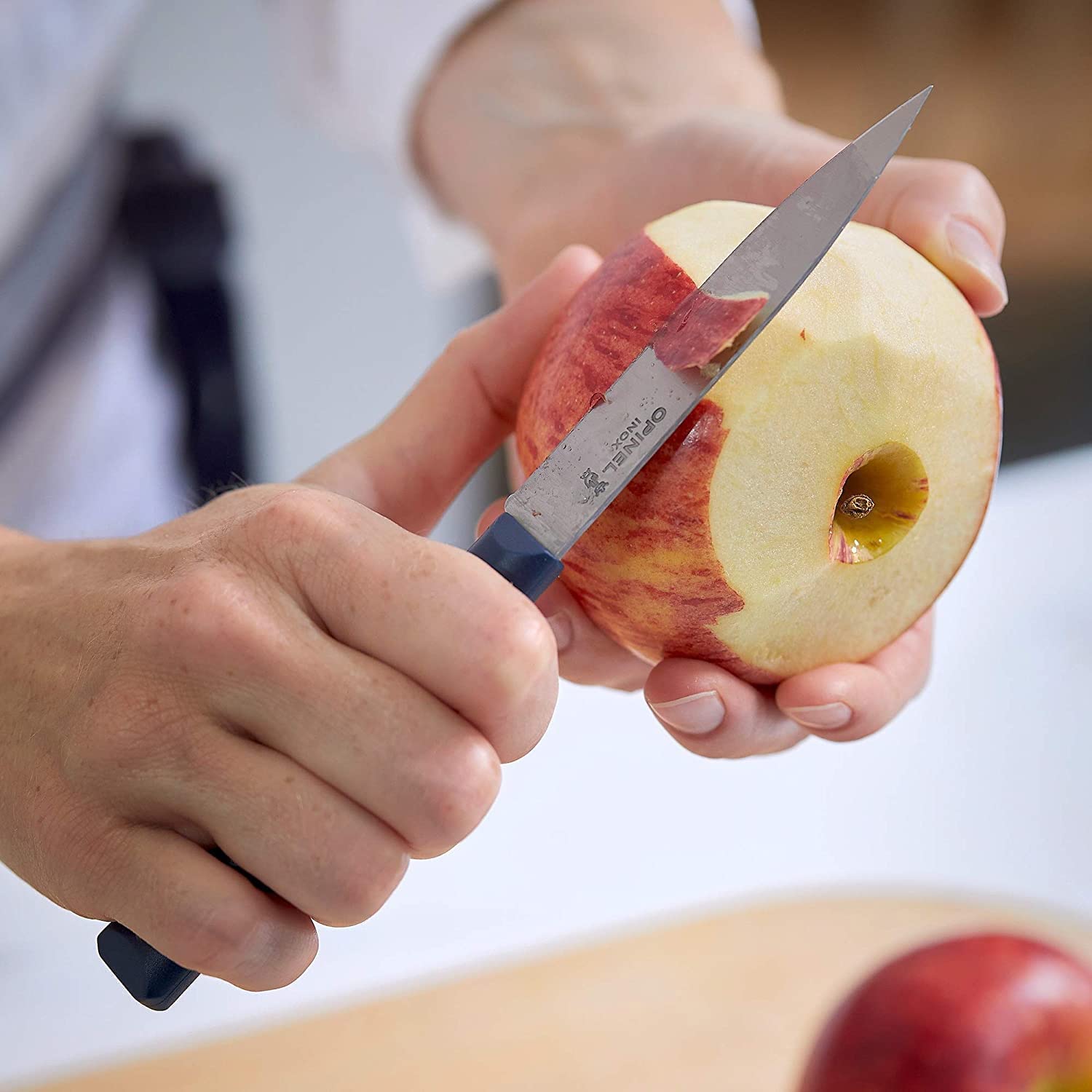 OPINEL Les Essentials+ Small Kitchen Prep 3 Piece Knife Set - Paring Knife, Serrated Knife, Peeler, Corrosion Resistant + Dishwasher Safe, Made in France - Image 8