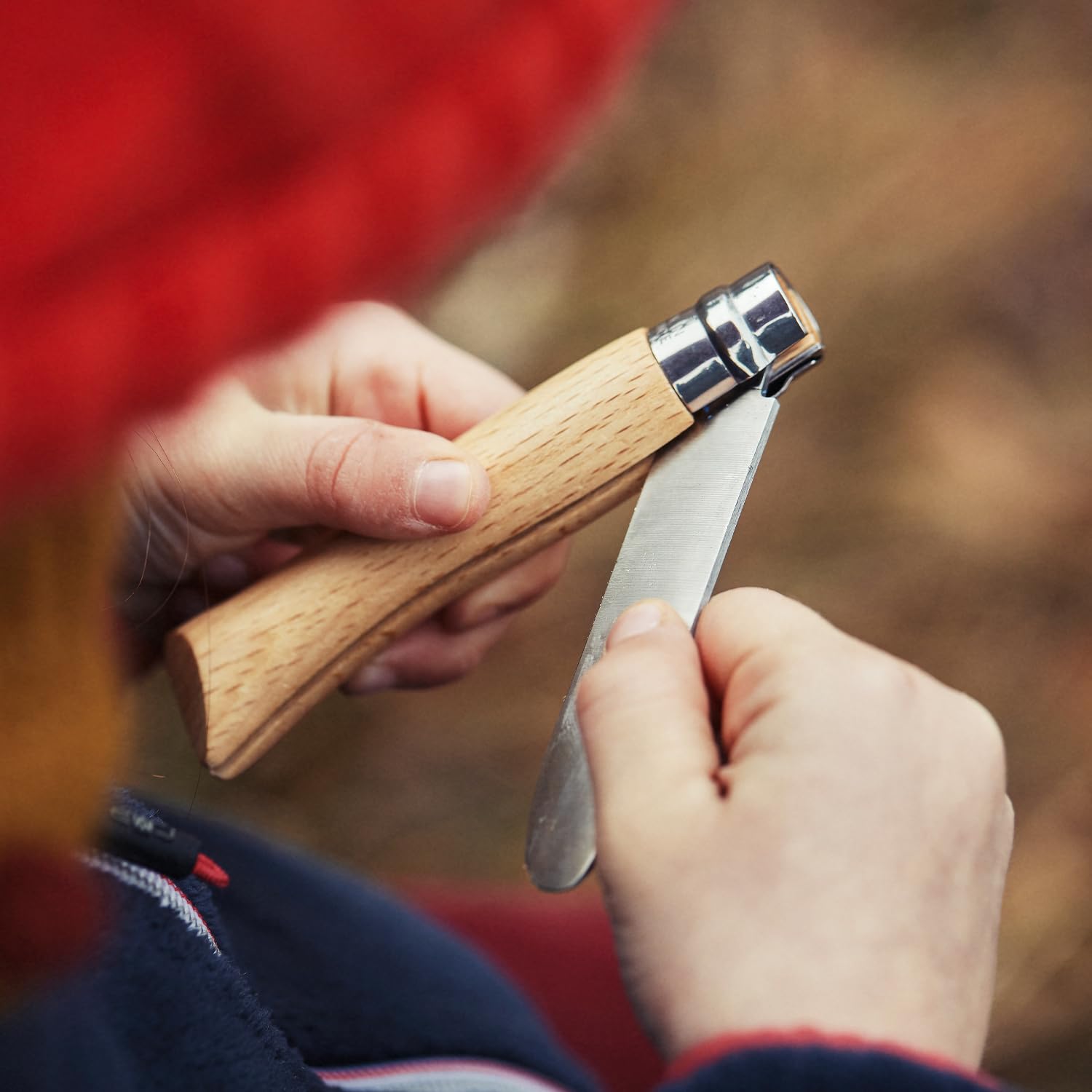 Opinel My First Opinel No.7 Stainless Steel Children’s Folding Pocket Knife with Safety Rounded Tip - Image 10
