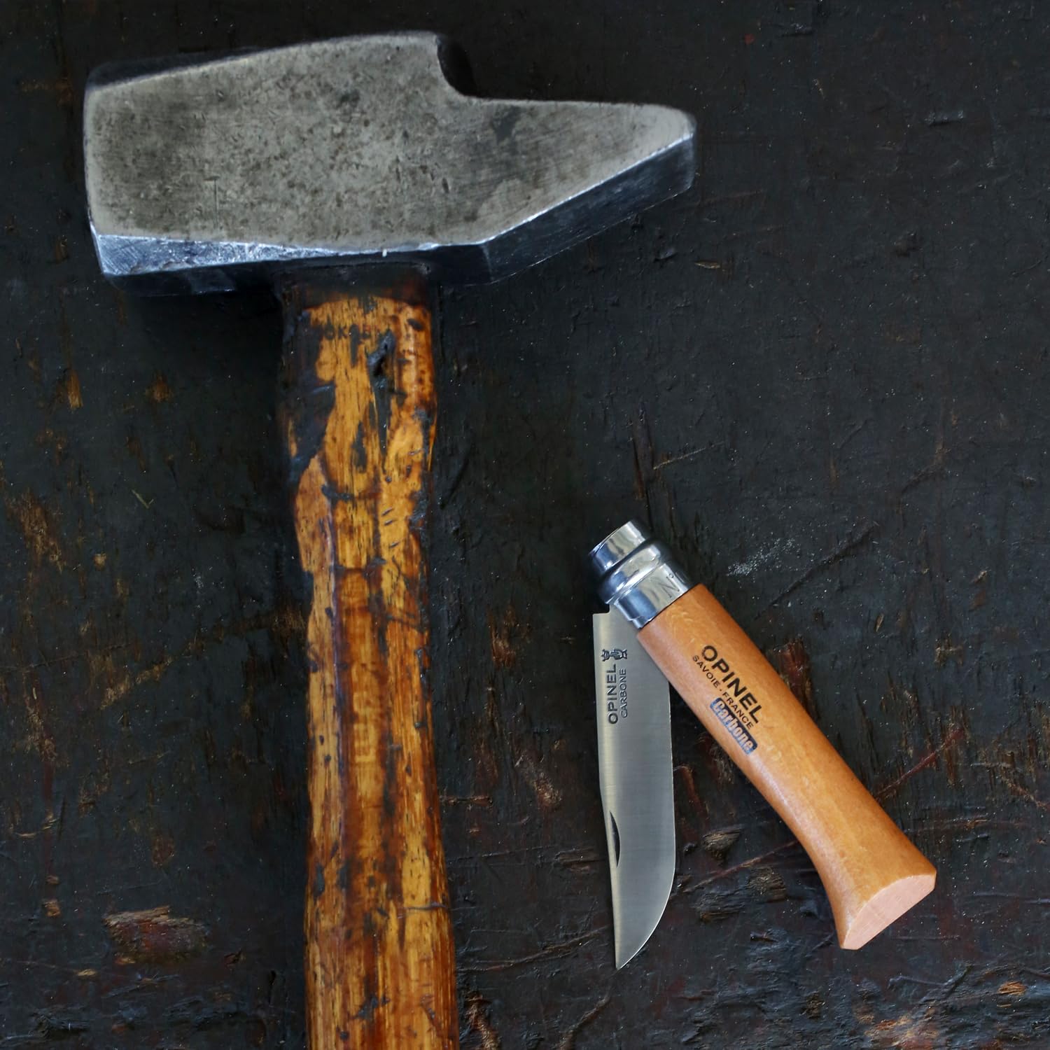 Opinel No. 08 Carbone - Carbon Steel Folding Pocket Knife, Beechwood Handle, 3.28 in Blade, Virobloc Safety Locking Collar, Made in France - Image 11