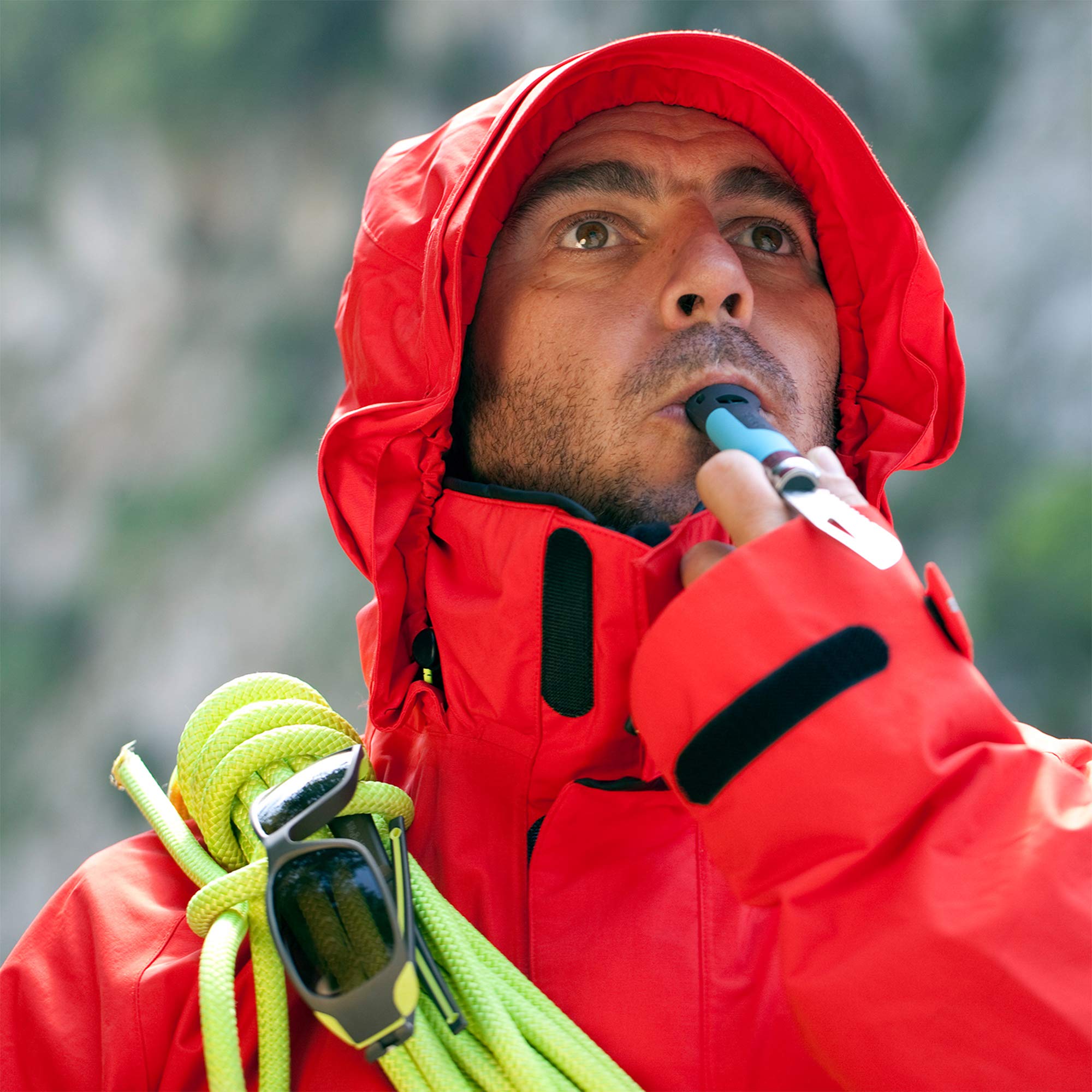 Opinel No. 08 Outdoor Folding Knife + Multitool - Partially Serrated Stainless Steel Blade, Nonslip Handle, Survival Whistle, Shackle Key - Image 5