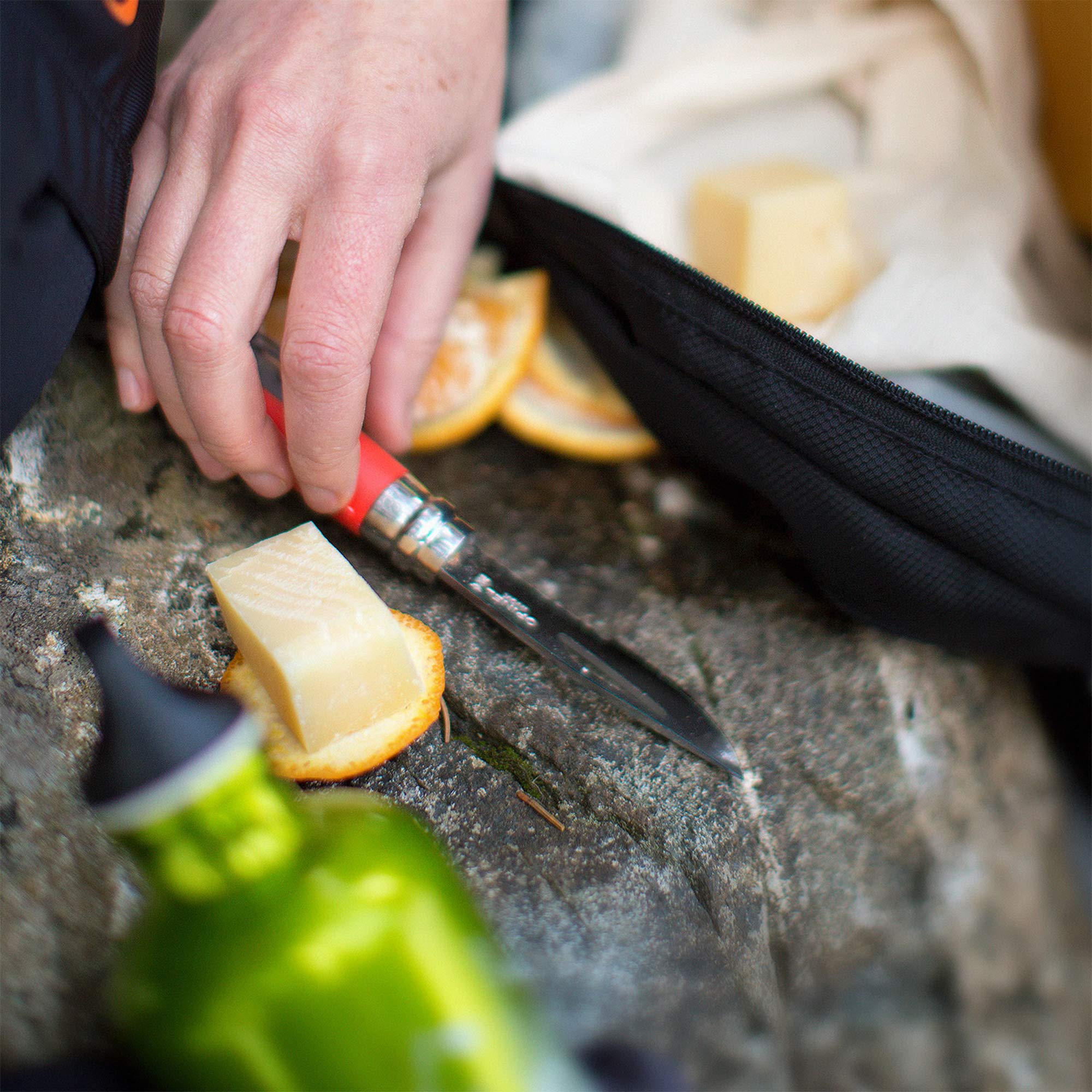 Opinel No. 08 Outdoor Folding Knife + Multitool - Partially Serrated Stainless Steel Blade, Nonslip Handle, Survival Whistle, Shackle Key - Image 8