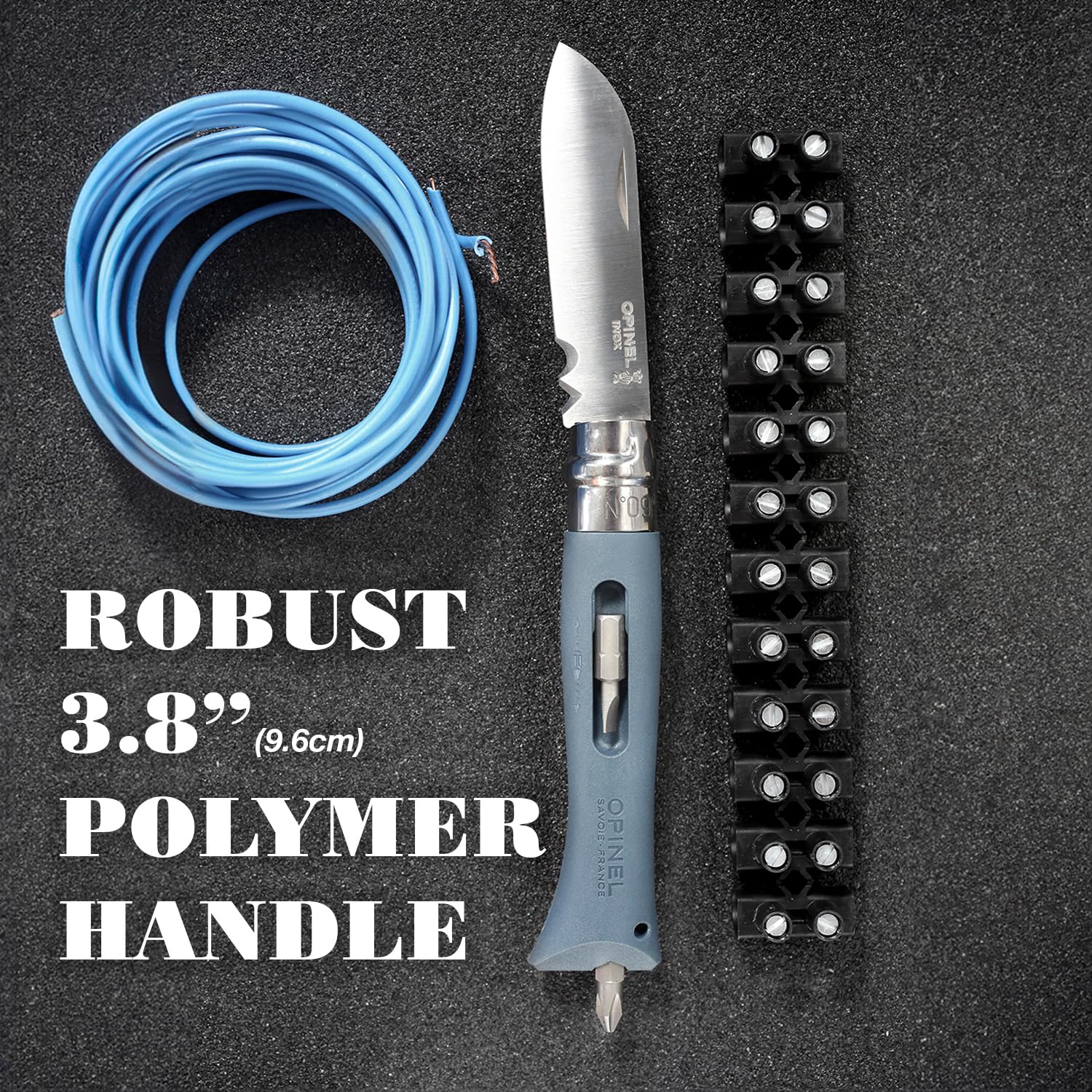 Opinel No.09 DIY - Stainless Steel Folding Pocket Knife and Multi-Tool, Wire Stripper, Screwdriver, Made in France - Image 8