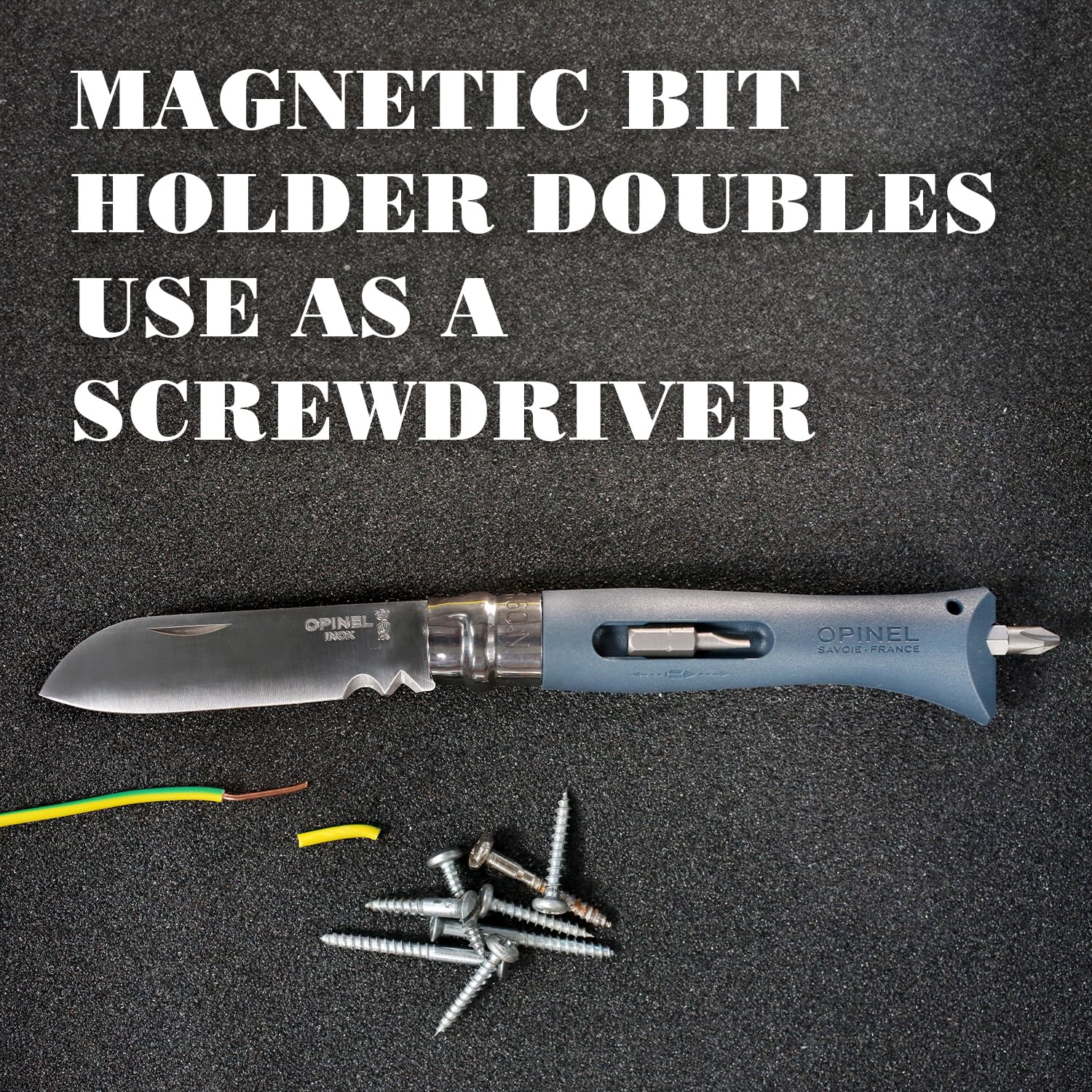 Opinel No.09 DIY - Stainless Steel Folding Pocket Knife and Multi-Tool, Wire Stripper, Screwdriver, Made in France - Image 9