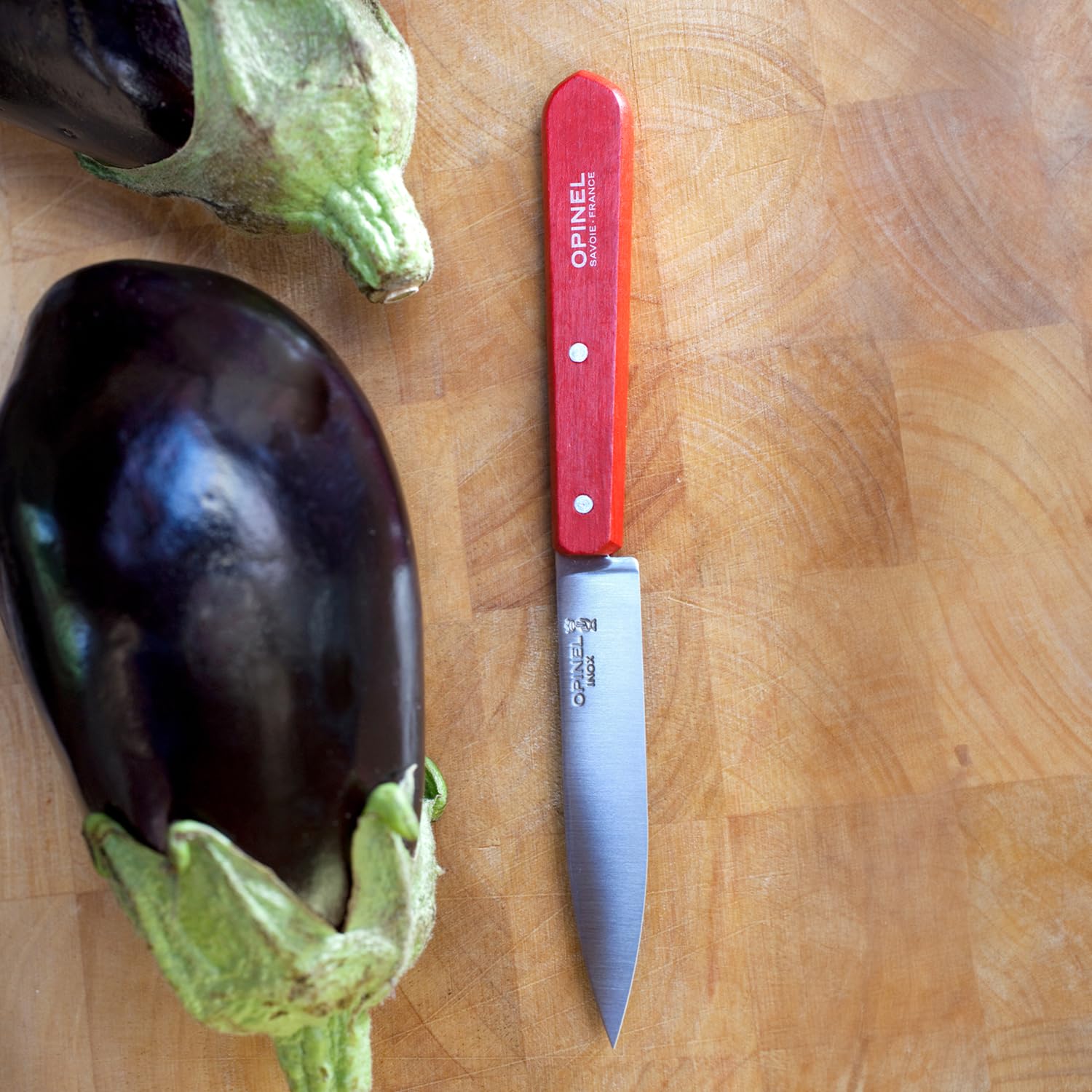 Opinel No. 112 Paring Knives Box Set, 4 Piece Paring Knife Set, High Carbon Steel for Chopping, Peeling, Slicing, Trimming, Painted Hornbeam Handles, Made in France (Classic), One Size, (001233) - Image 6