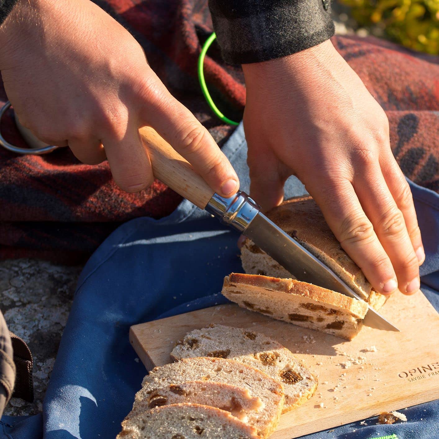 Opinel No.12 Serrated Blade Folding Knife and Kitchen Tool - Outdoor Camp Kitchen Folding Knife - Image 5