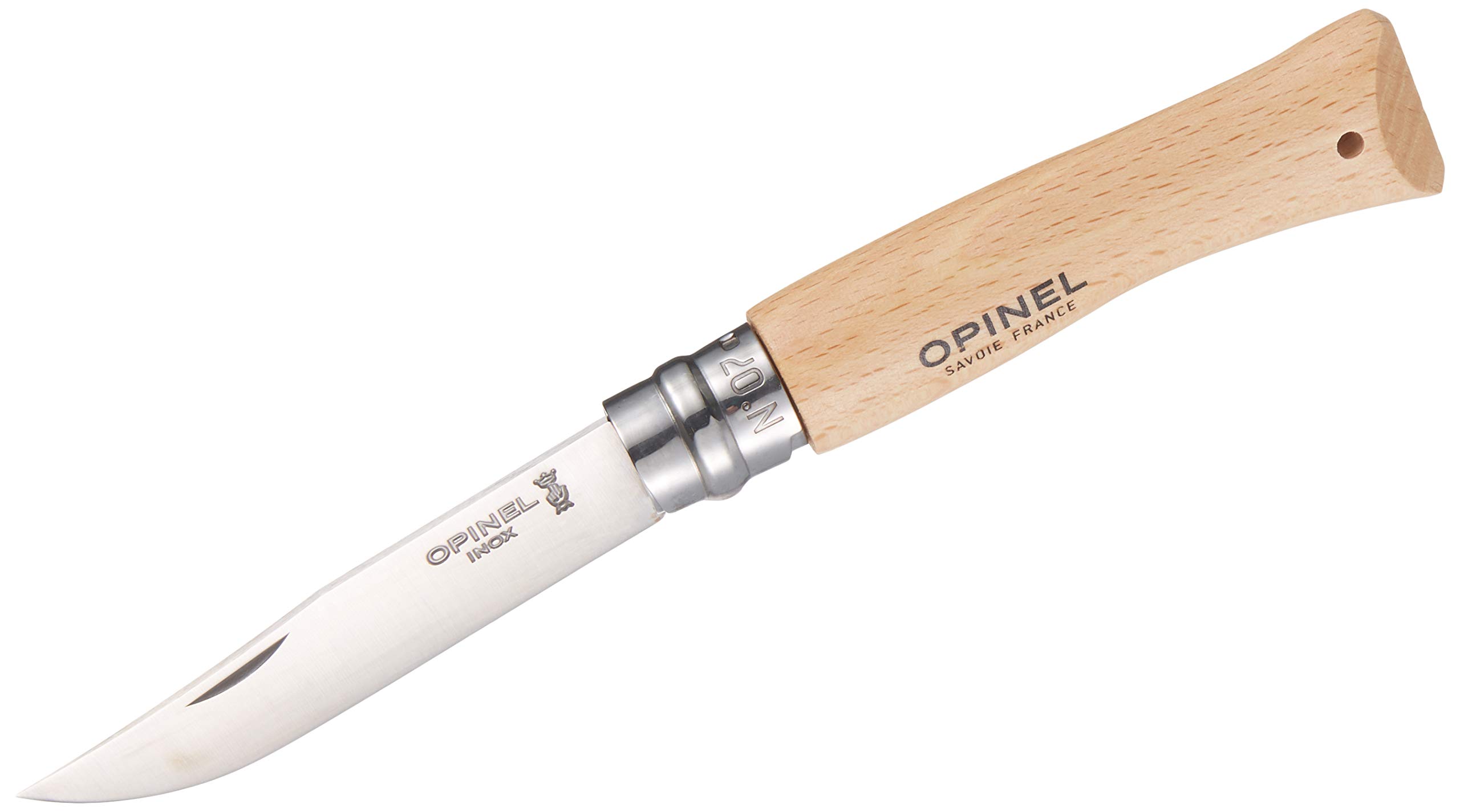 Opinel Trekking Series - Stainless Steel Everyday Carry Folding Pocket Knife with Leather Strap, Beech Wood Handles - Image 4