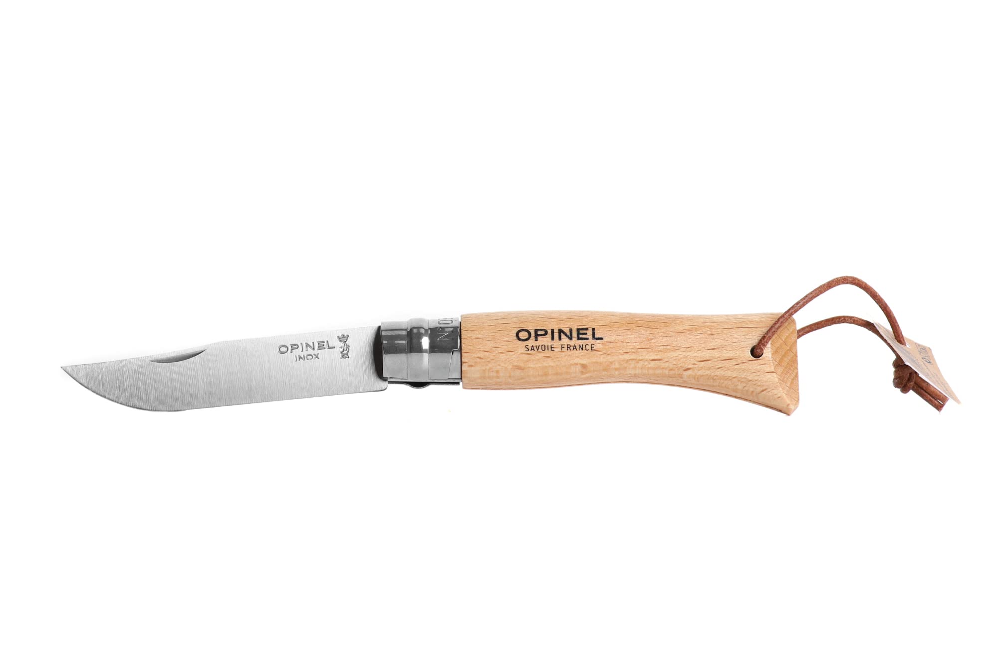 Opinel Trekking Series - Stainless Steel Everyday Carry Folding Pocket Knife with Leather Strap, Beech Wood Handles - Image 5